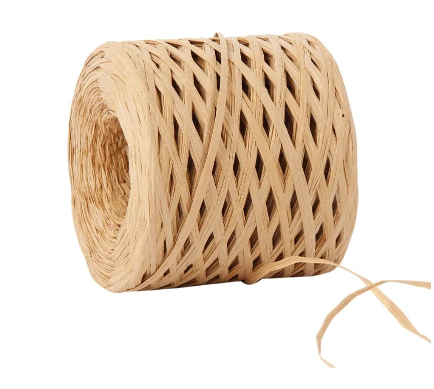 Kraft Raffia, Degradable Paper Ribbon, Gift Ribbon, Eco Friendly Gift Wrapping and Packaging, Craft Supply, Paper Raffia, 200 Yards Spool