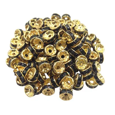 LNRRABC 50 pcs/lot 8MM Fashion DIY cheap alloy Wheel Charm Loose Spacer Matal Beads for Jewelry Making Free Shipping Wholes LIF