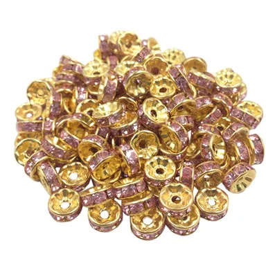 LNRRABC 50 pcs/lot 8MM Fashion DIY cheap alloy Wheel Charm Loose Spacer Matal Beads for Jewelry Making Free Shipping Wholes LIF