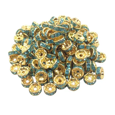 LNRRABC 50 pcs/lot 8MM Fashion DIY cheap alloy Wheel Charm Loose Spacer Matal Beads for Jewelry Making Free Shipping Wholes LIF