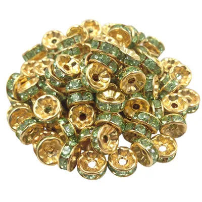 LNRRABC 50 pcs/lot 8MM Fashion DIY cheap alloy Wheel Charm Loose Spacer Matal Beads for Jewelry Making Free Shipping Wholes LIF