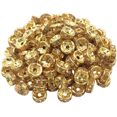 LNRRABC 50 pcs/lot 8MM Fashion DIY cheap alloy Wheel Charm Loose Spacer Matal Beads for Jewelry Making Free Shipping Wholes LIF