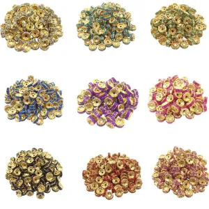 LNRRABC 50 pcs/lot 8MM Fashion DIY cheap alloy Wheel Charm Loose Spacer Matal Beads for Jewelry Making Free Shipping Wholes LIF