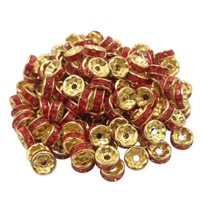 LNRRABC 50 pcs/lot 8MM Fashion DIY cheap alloy Wheel Charm Loose Spacer Matal Beads for Jewelry Making Free Shipping Wholes LIF