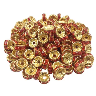 LNRRABC 50 pcs/lot 8MM Fashion DIY cheap alloy Wheel Charm Loose Spacer Matal Beads for Jewelry Making Free Shipping Wholes LIF