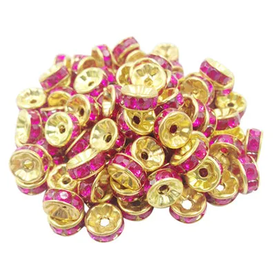 LNRRABC 50 pcs/lot 8MM Fashion DIY cheap alloy Wheel Charm Loose Spacer Matal Beads for Jewelry Making Free Shipping Wholes LIF