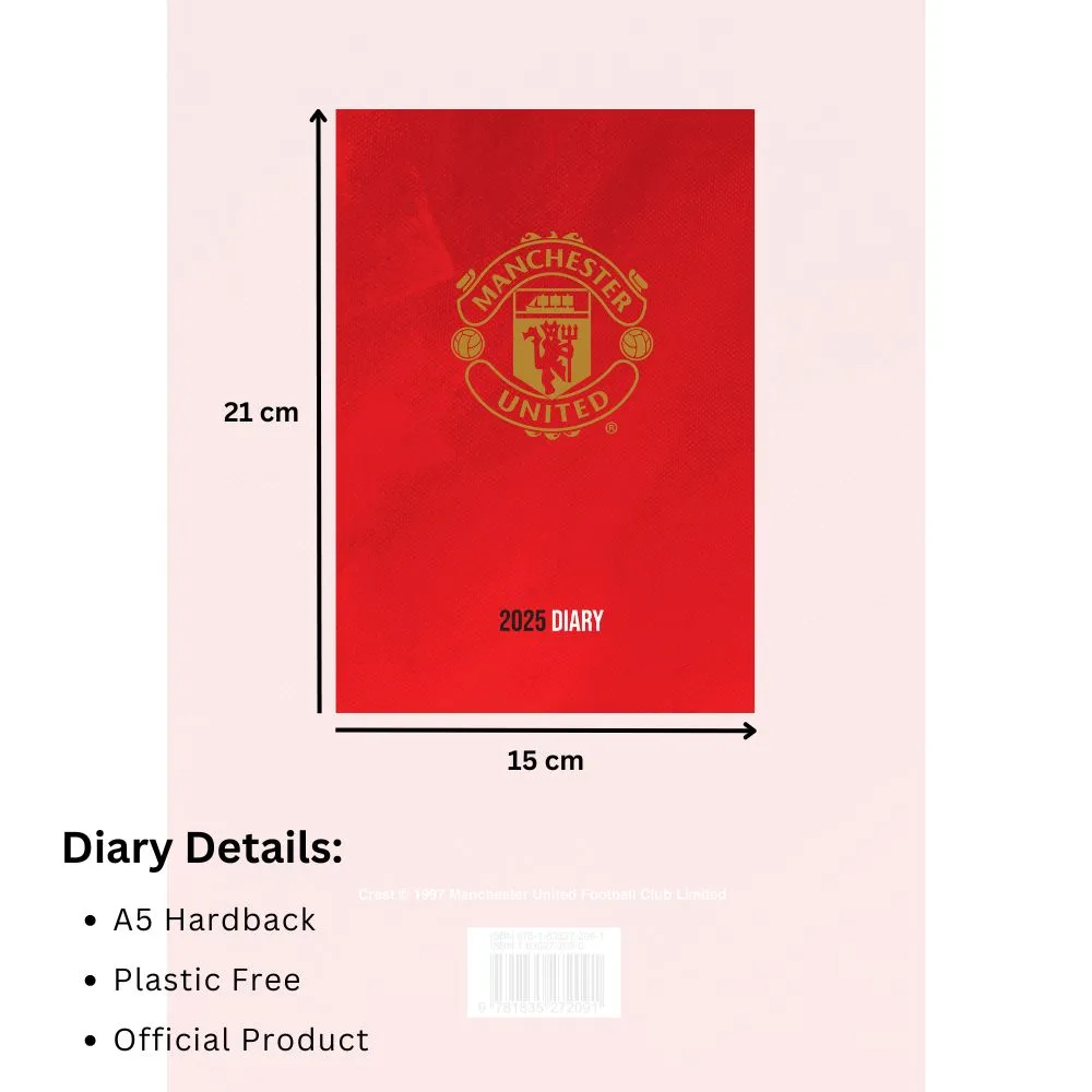 MANCHESTER UNITED FC 2025 A5 DIARY