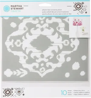 Martha Stewart Adhesive Stencils 2 Sheets Ikat