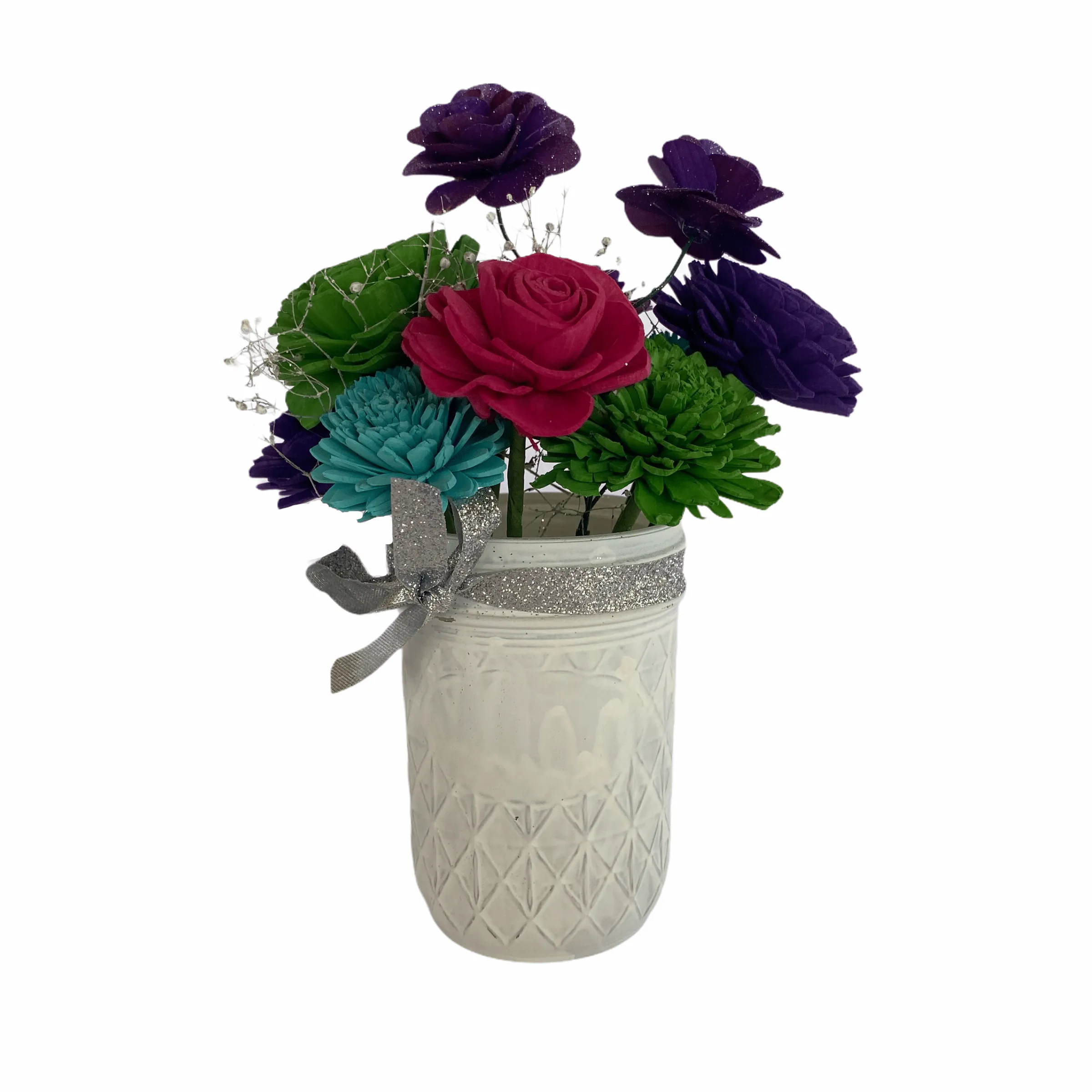 Merry & Bright - 8oz Mini Sola Flower Arrangement