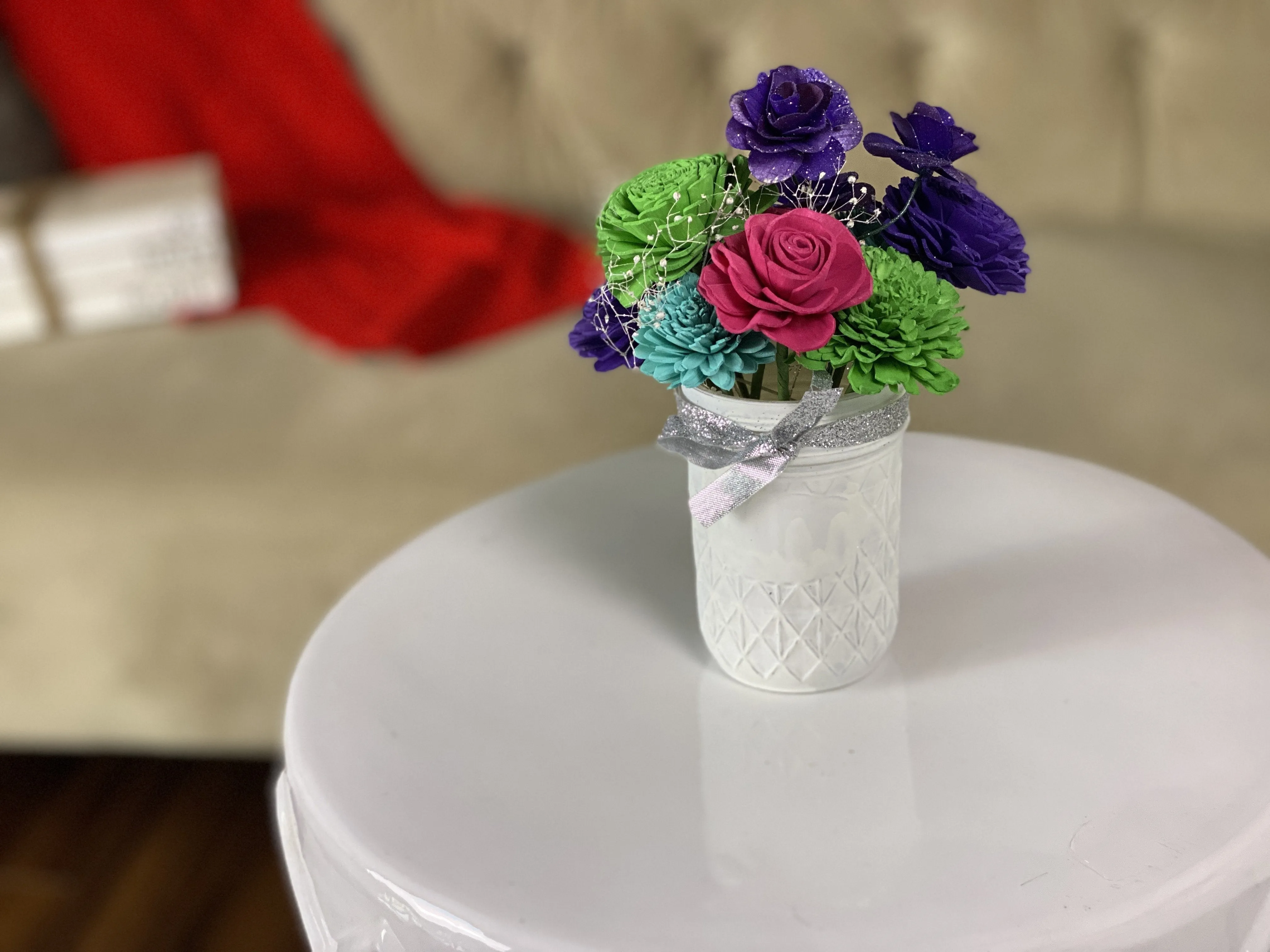 Merry & Bright - 8oz Mini Sola Flower Arrangement