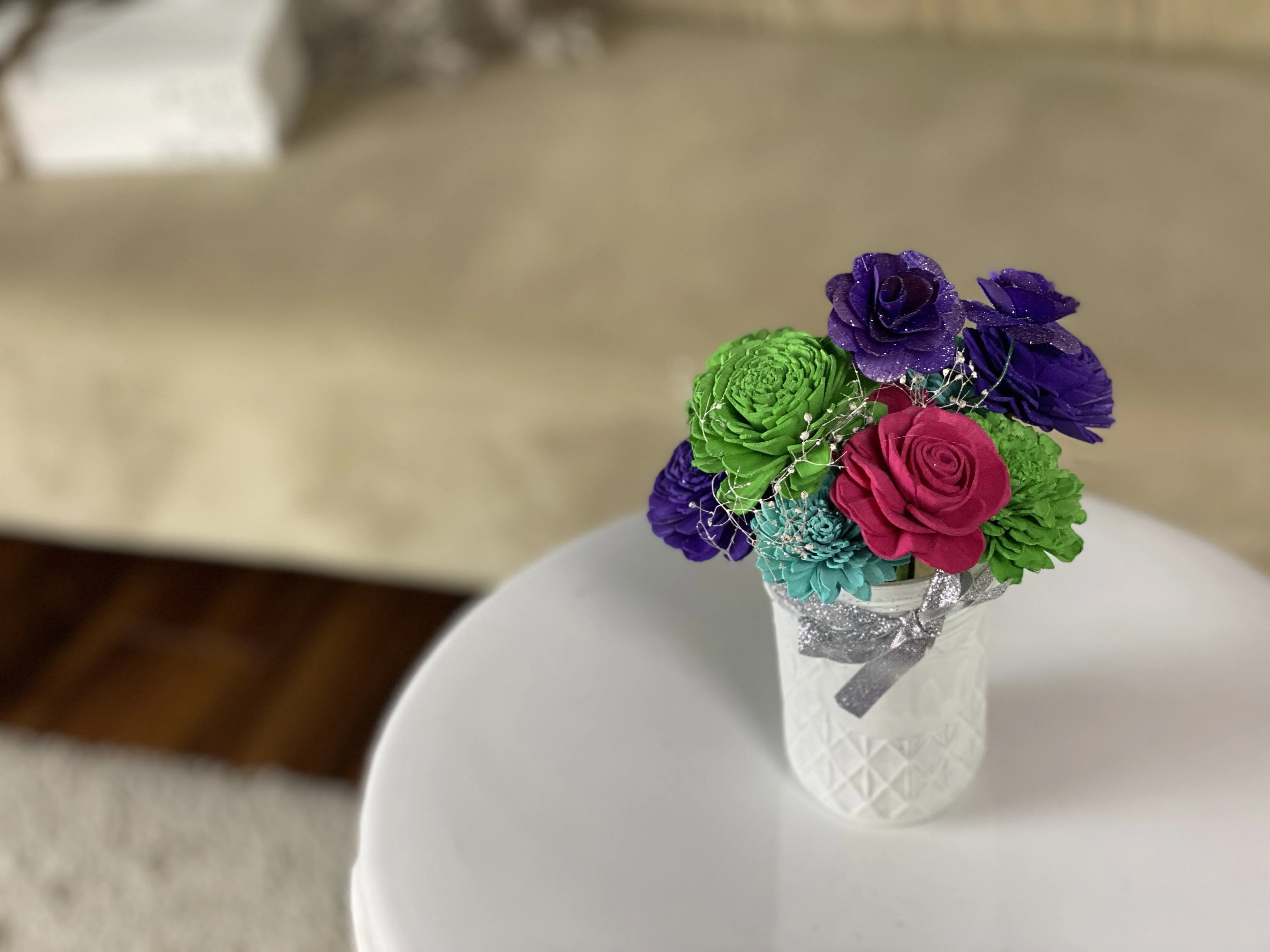 Merry & Bright - 8oz Mini Sola Flower Arrangement