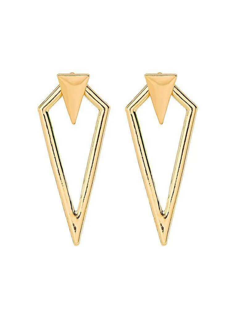 Metal Triangle Design Geometric Earrings