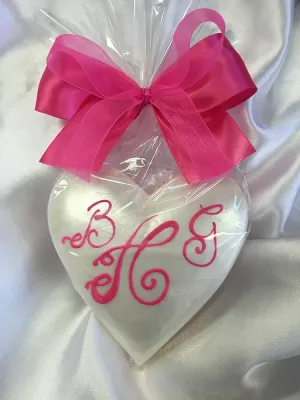 Monogram Pearlized Heart