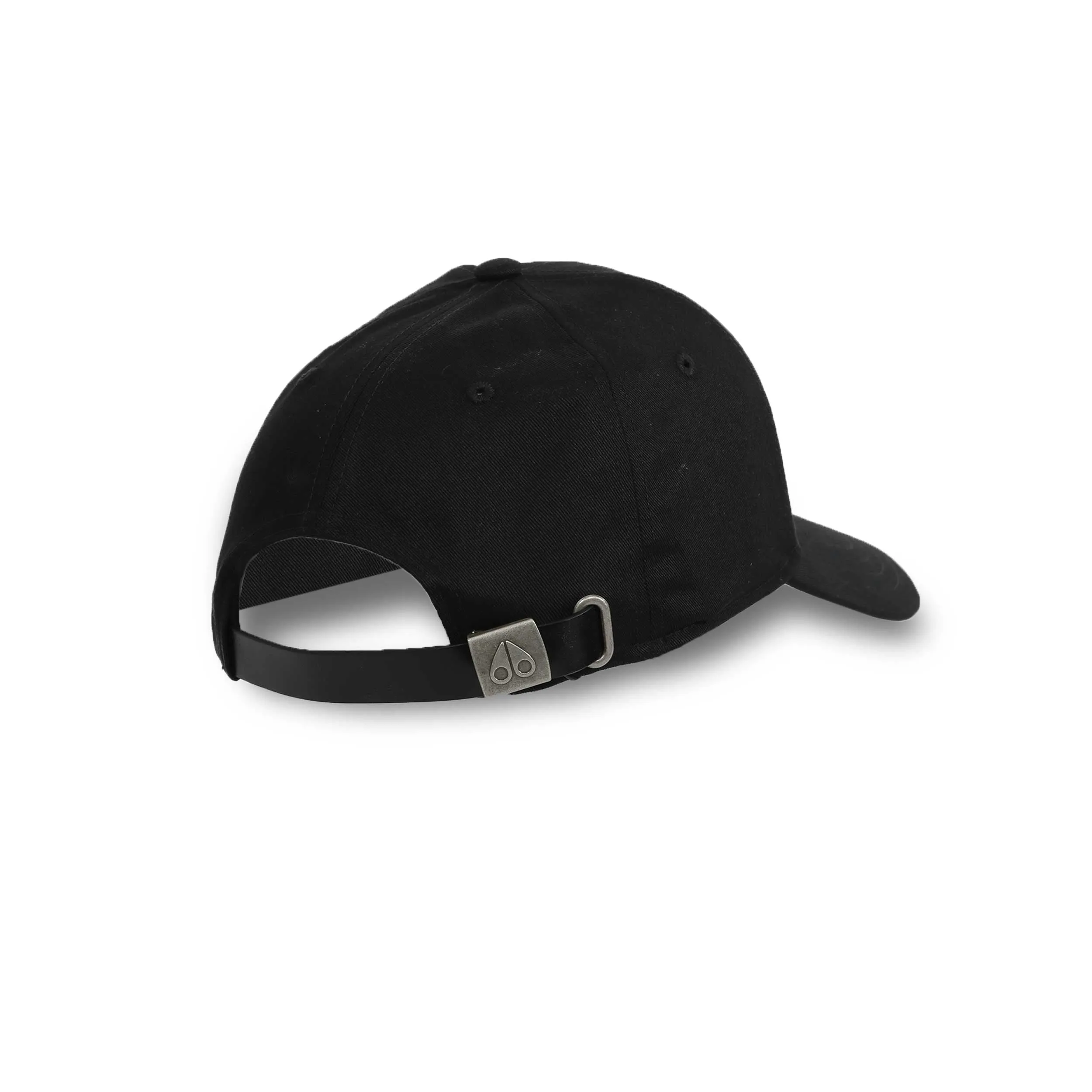 Moose Knuckles Logo Icon Cap in Black & Nickel