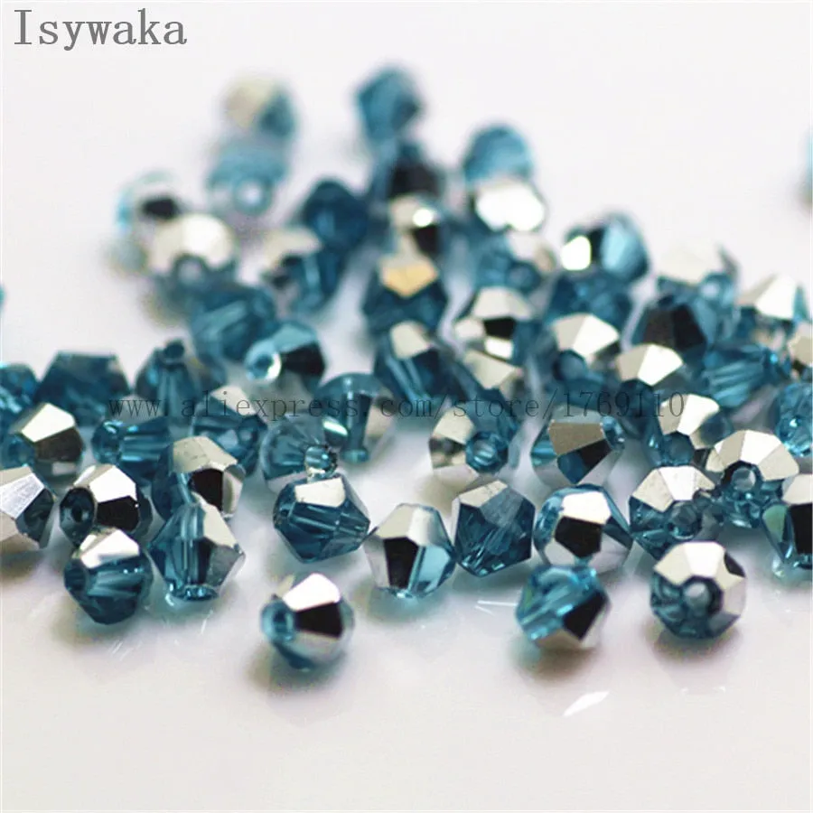 Multicolor 100pcs 4mm Bicone Austria Crystal Beads for DIY Jewelry Making