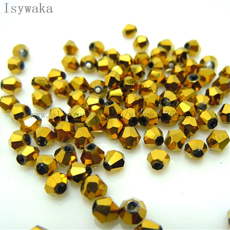 Multicolor 100pcs 4mm Bicone Austria Crystal Beads for DIY Jewelry Making