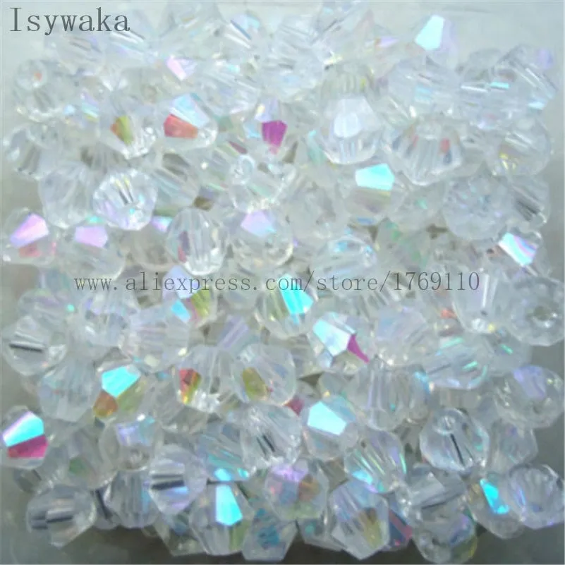 Multicolor 100pcs 4mm Bicone Austria Crystal Beads for DIY Jewelry Making