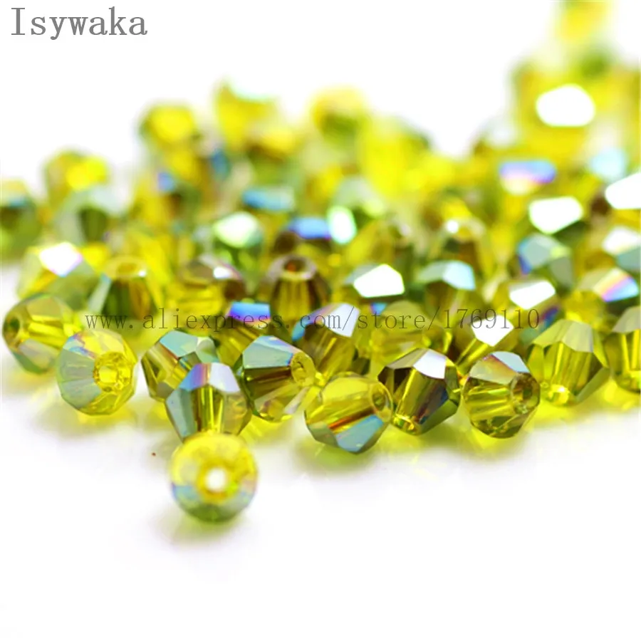 Multicolor 100pcs 4mm Bicone Austria Crystal Beads for DIY Jewelry Making