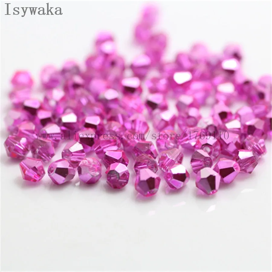 Multicolor 100pcs 4mm Bicone Austria Crystal Beads for DIY Jewelry Making