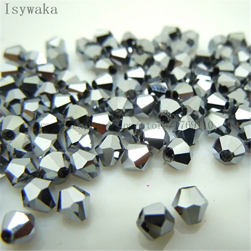 Multicolor 100pcs 4mm Bicone Austria Crystal Beads for DIY Jewelry Making