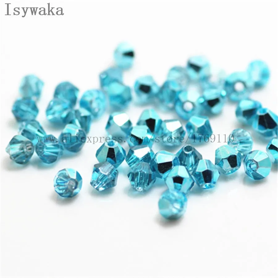 Multicolor 100pcs 4mm Bicone Austria Crystal Beads for DIY Jewelry Making