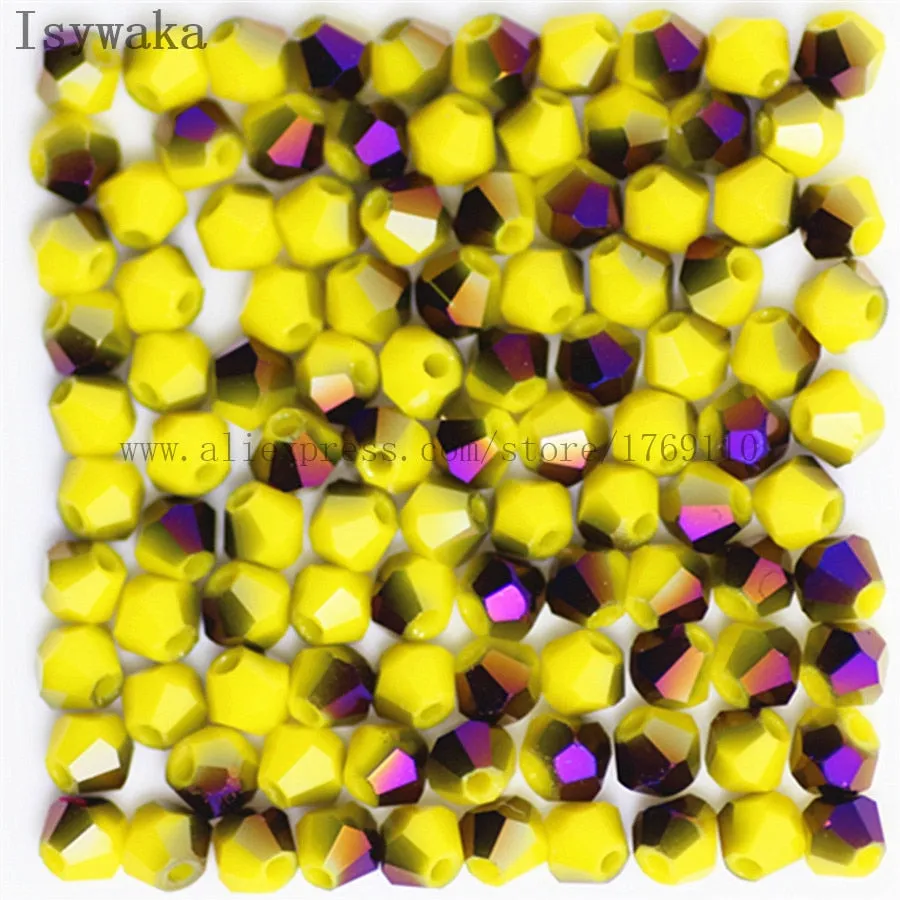 Multicolor 100pcs 4mm Bicone Austria Crystal Beads for DIY Jewelry Making