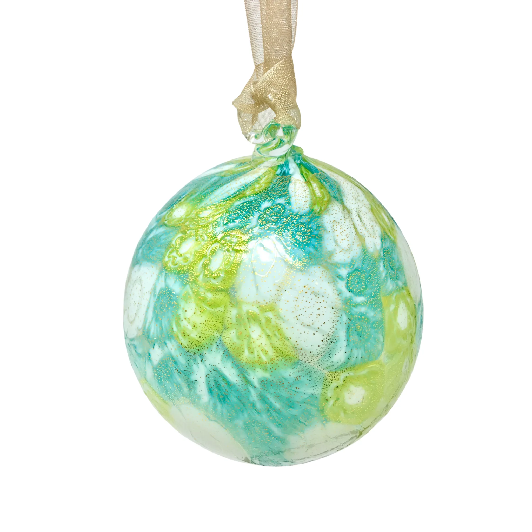 Murano Blown Glass Millefiori Mosaic Holiday Ornament; Multiple colors