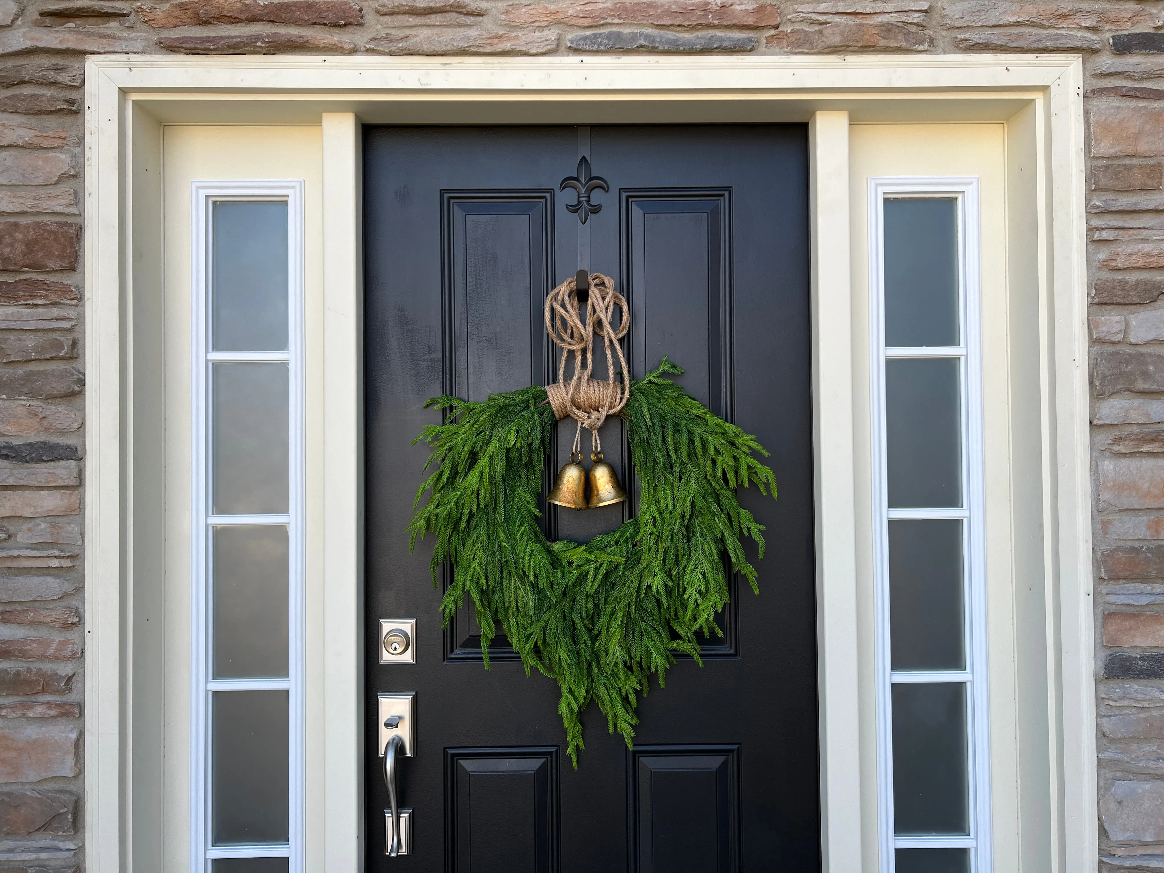 Norfolk Pine Bell Wreath for Christmas