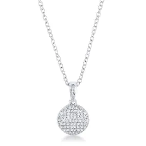 Olva Elegant CZ Disk Fashion Pendant