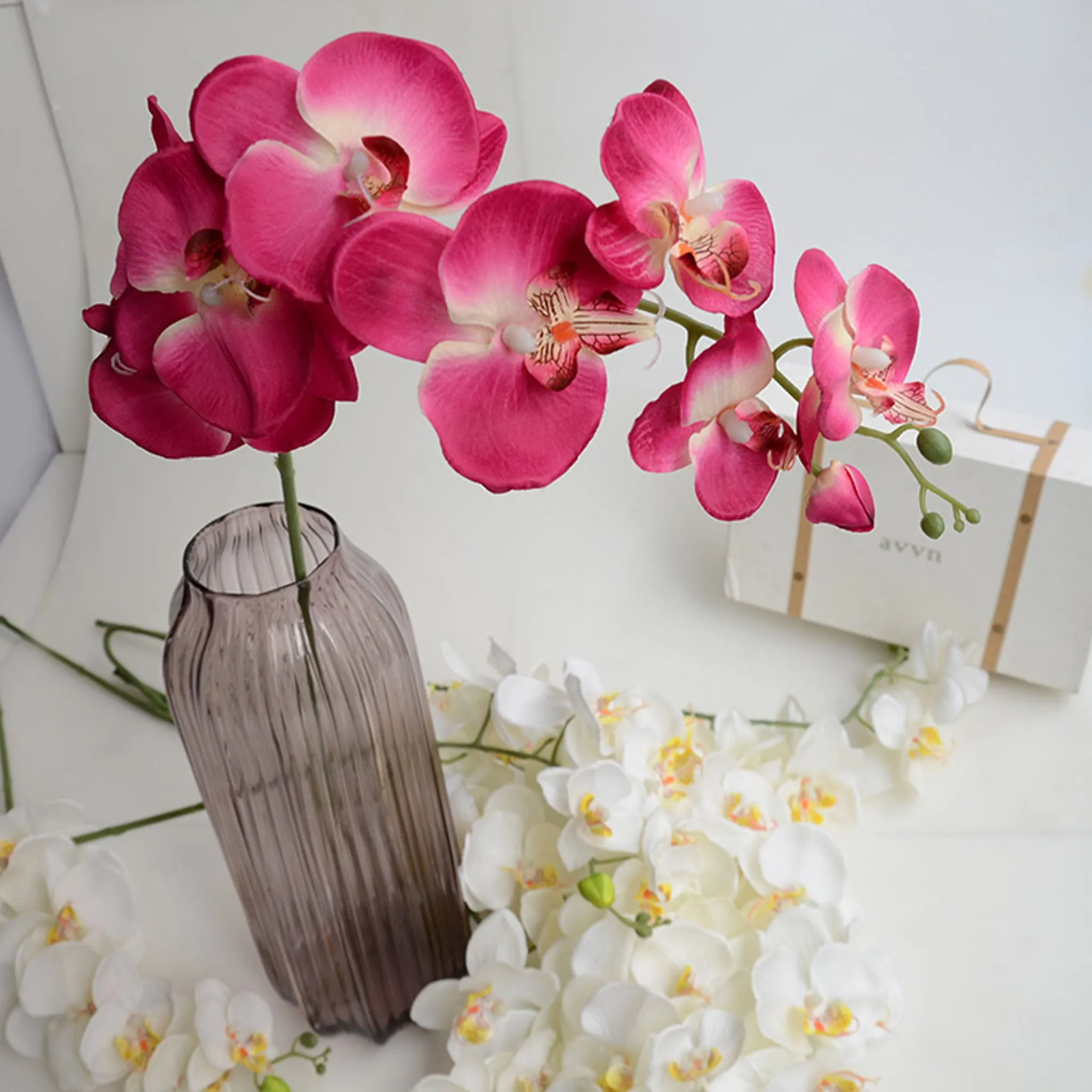 Orchid Centerpieces Butterfly Artificial Flowers 5pcs Wedding Dinner Venue Decoration