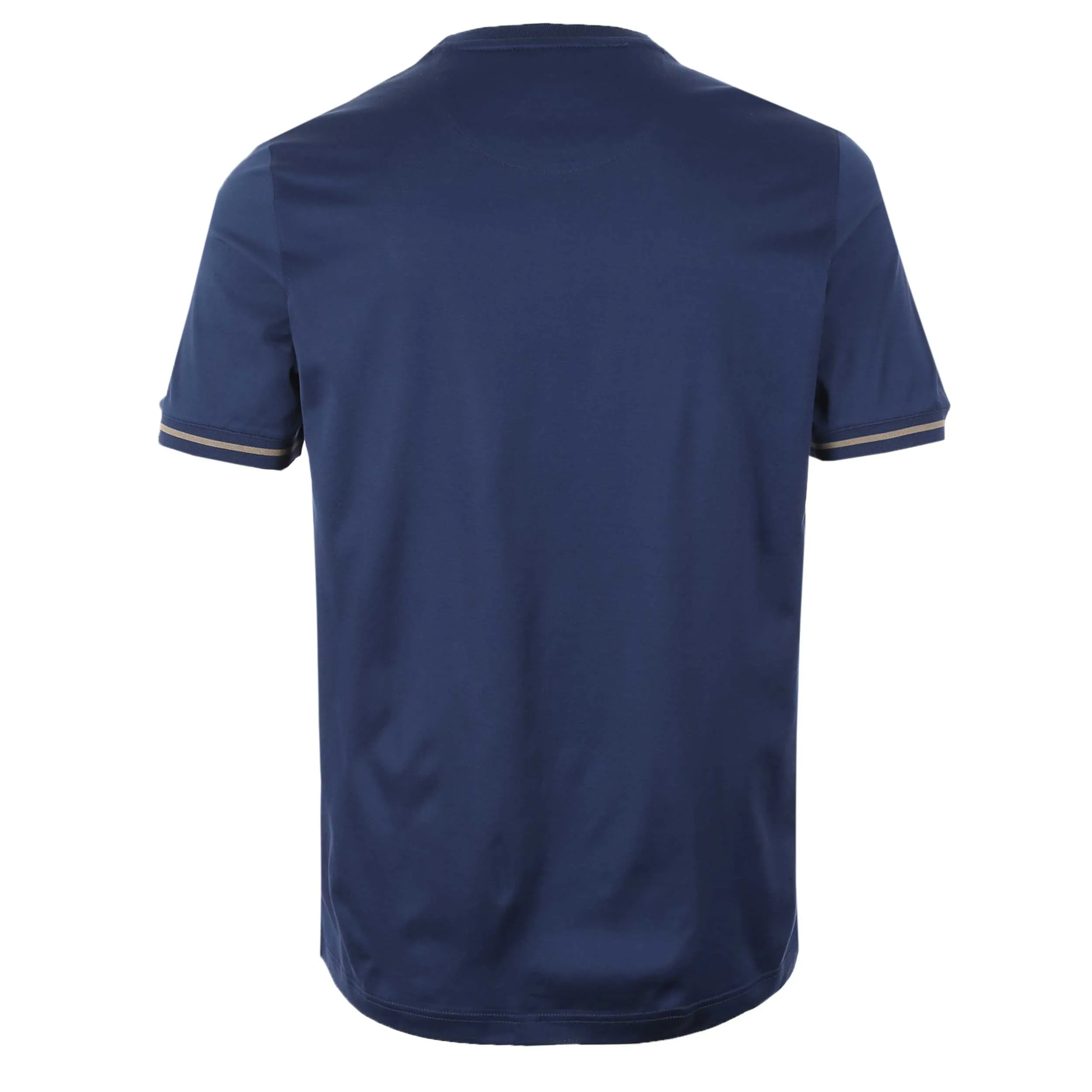 Pal Zileri Stripe Cuff Detail T-Shirt in Navy