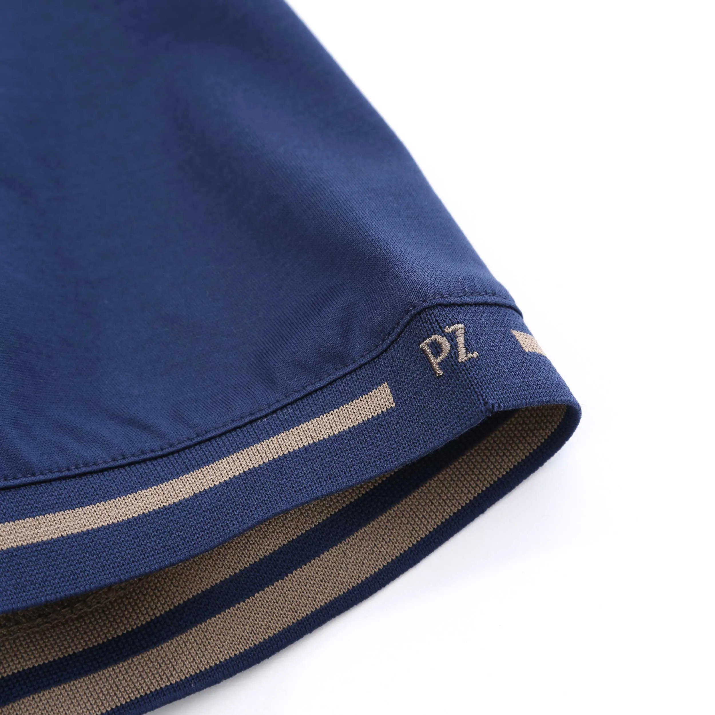 Pal Zileri Stripe Cuff Detail T-Shirt in Navy