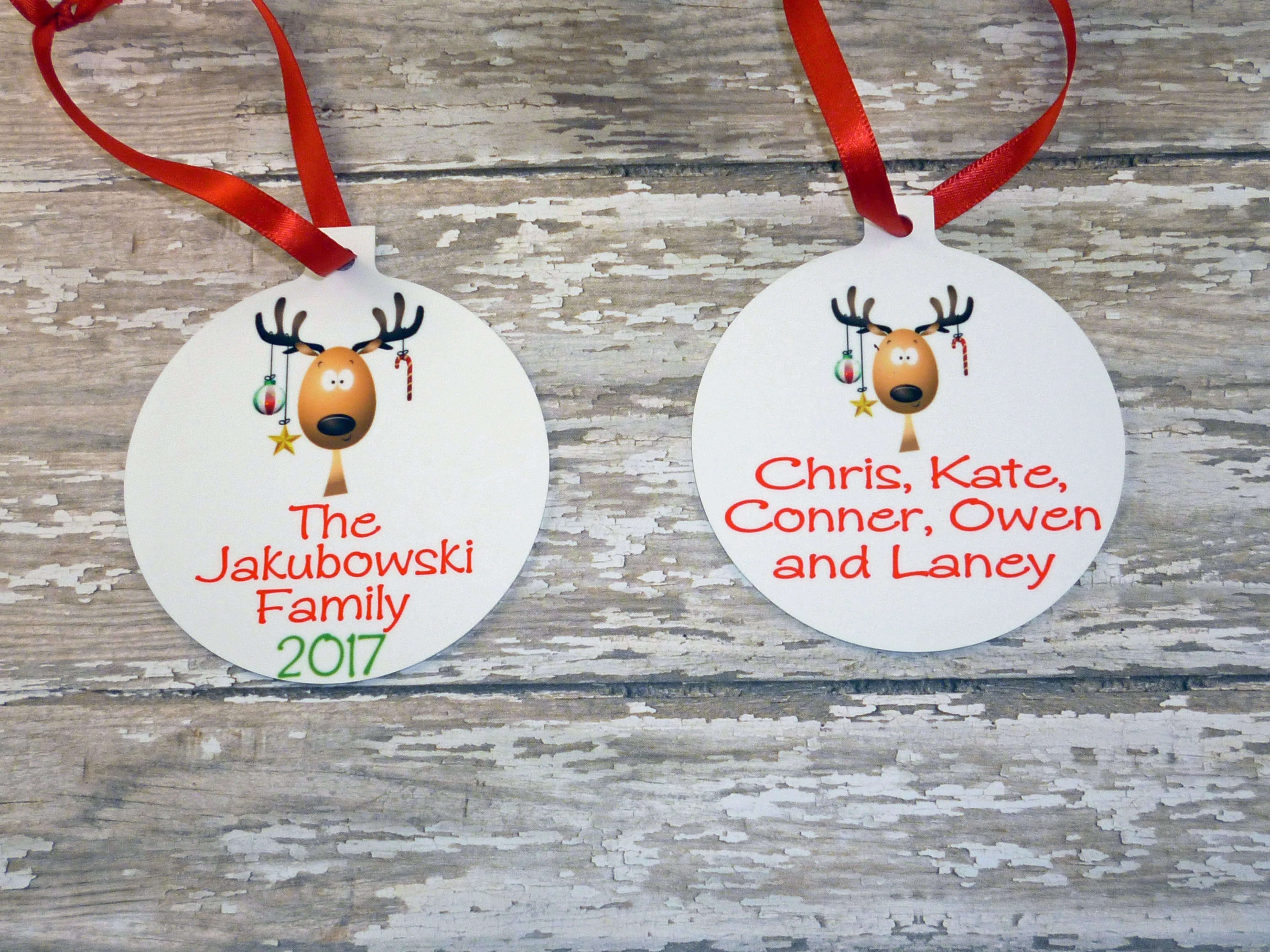 Personalized Reindeer Ornament