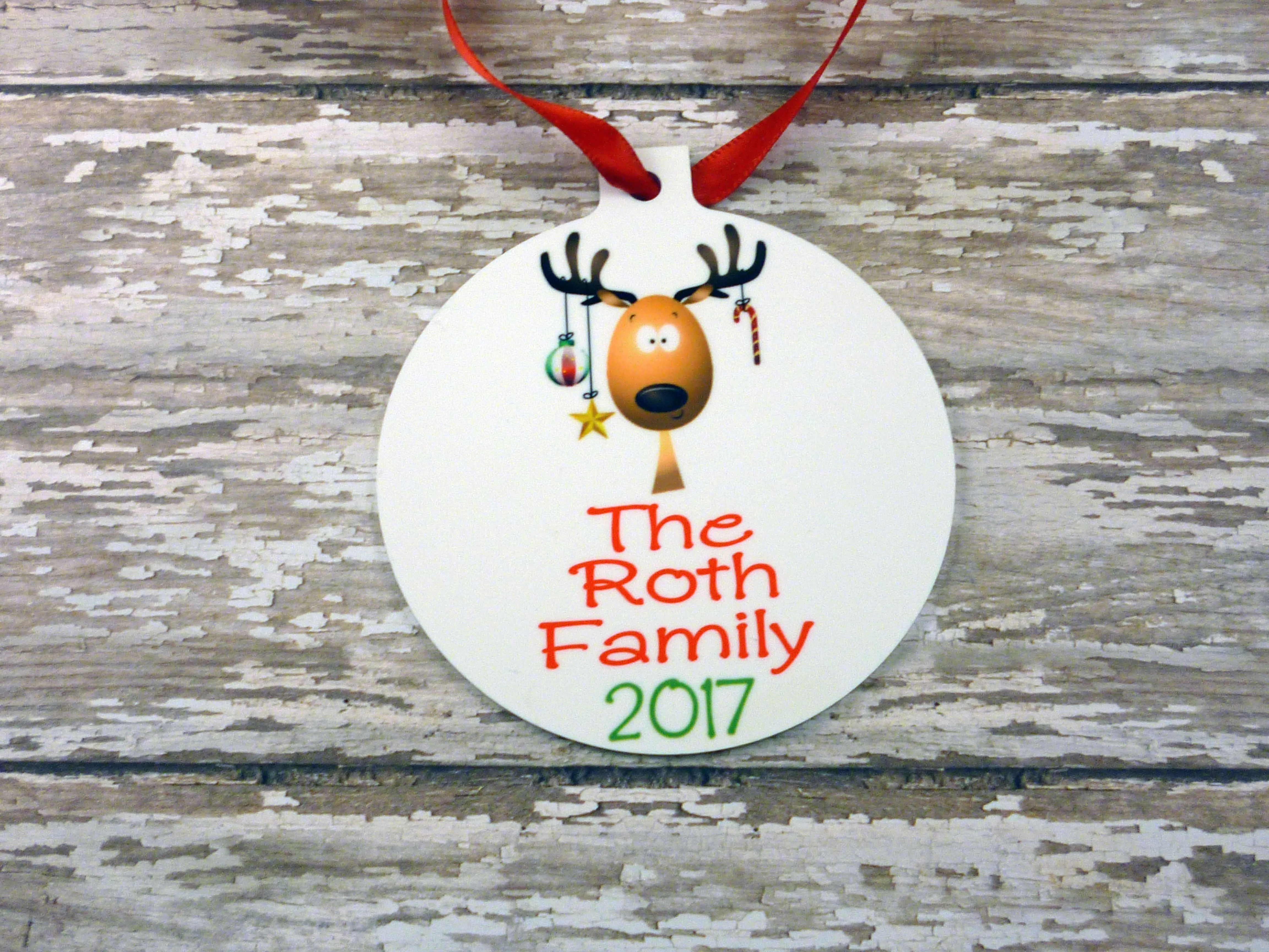 Personalized Reindeer Ornament