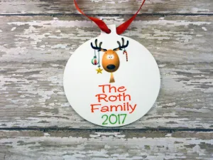 Personalized Reindeer Ornament