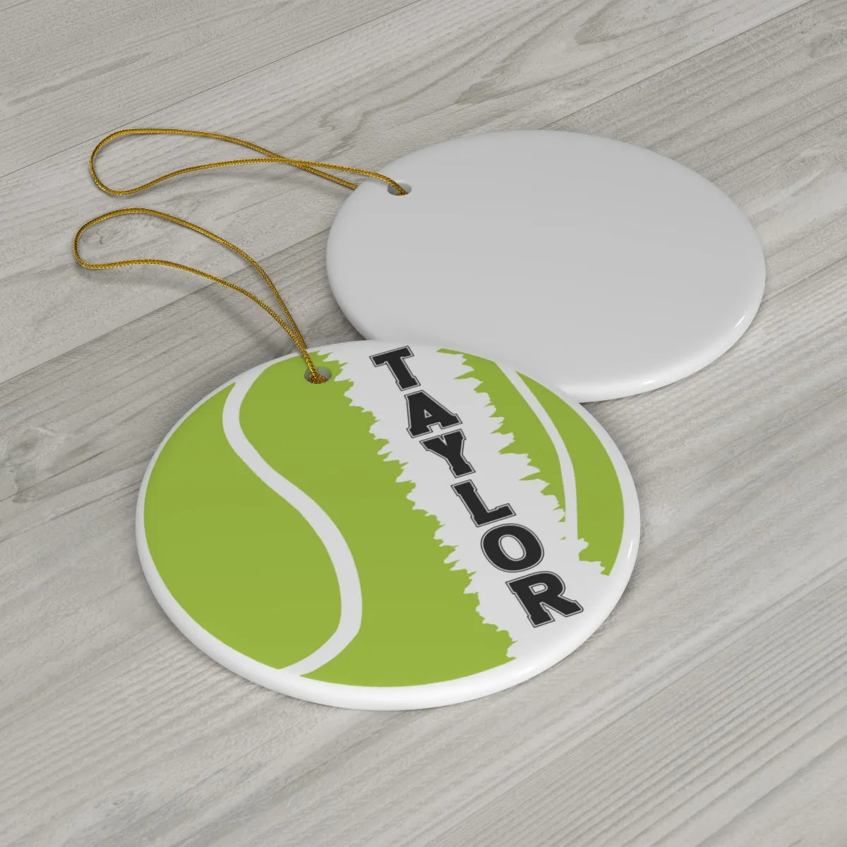 Personalized Tennis Christmas Ornament