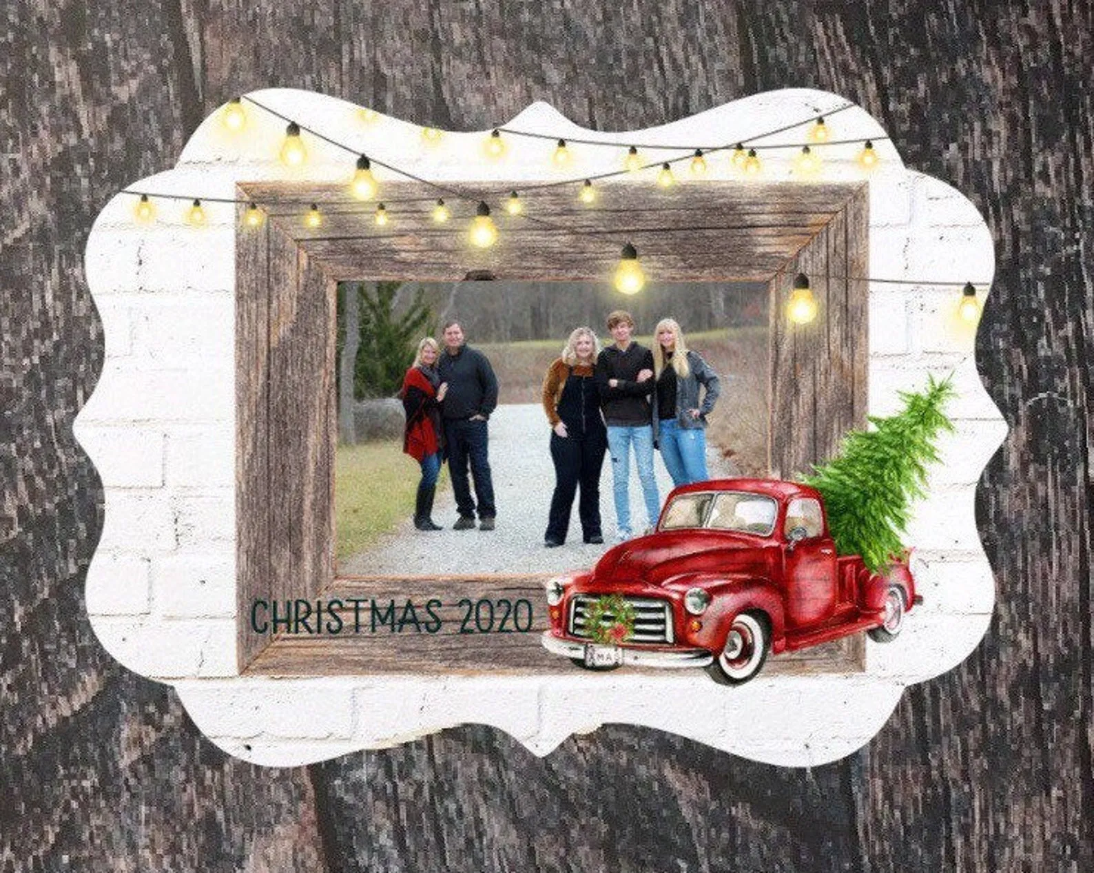 Red Truck Photo Ornament