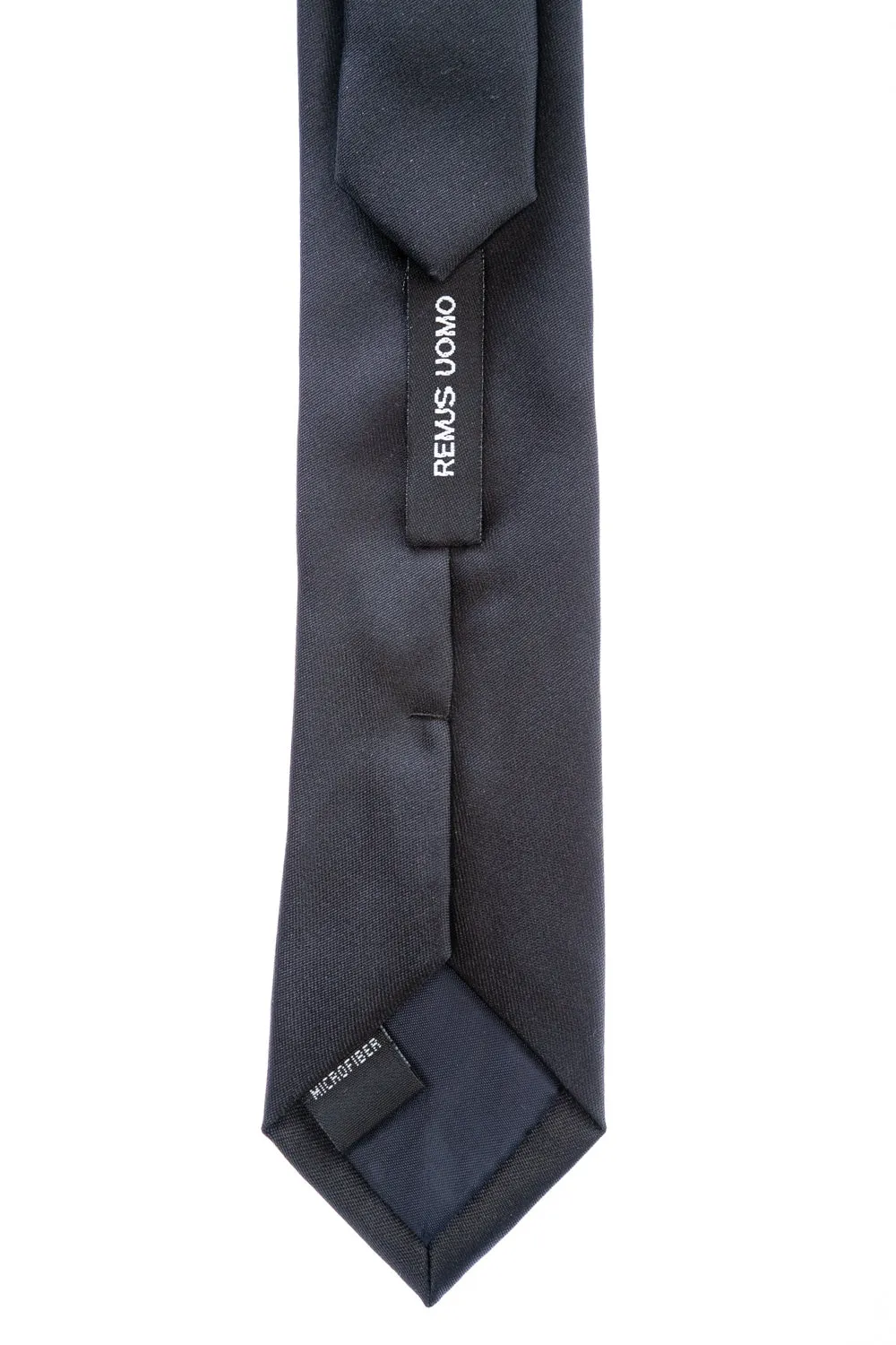 Remus Uomo Plain Tie in Black