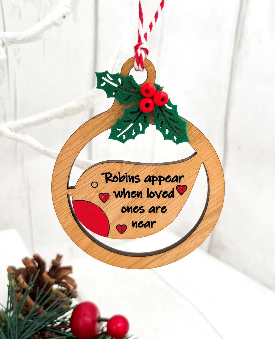 Robin Memorial Christmas Bauble