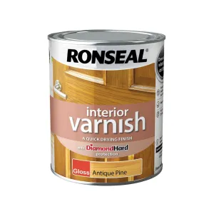 Ronseal Diamond Hard Interior Varnish - Antique Pine (Gloss) 750ml