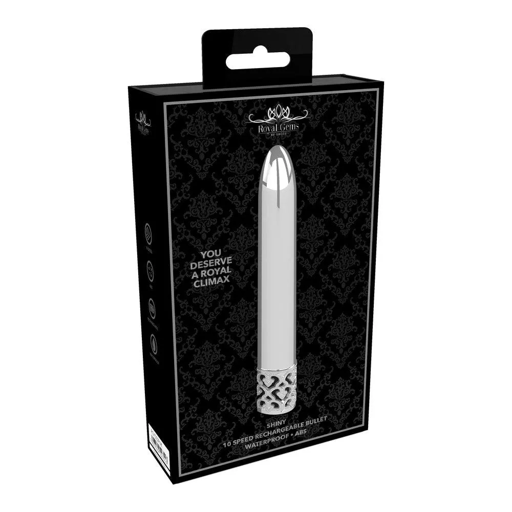 Royal Gems Shiny Rechargeable Bullet Silver