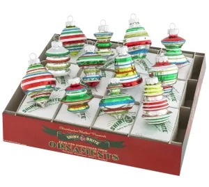 Shiny Brite - Holiday Splendor 1.75" Decorated Shapes