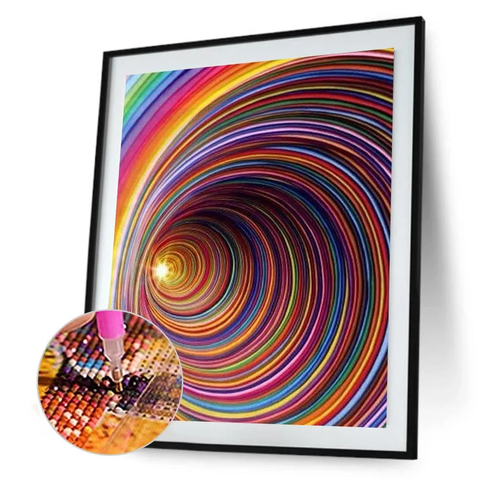 Stripe Vortex - Full Round Diamond - 30x40cm