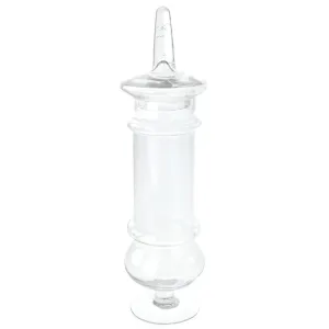 Tall Bodied Jar with Lid, Clear, 15-3/4-Inch