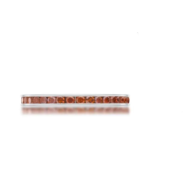 Teresa Dk Champagne Silver Eternity Ring | 1ct | Stainless Steel