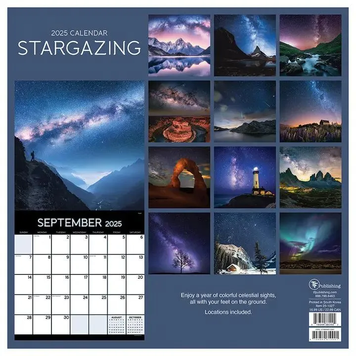 TF Publishing 2025 Stargazing Wall Calendar