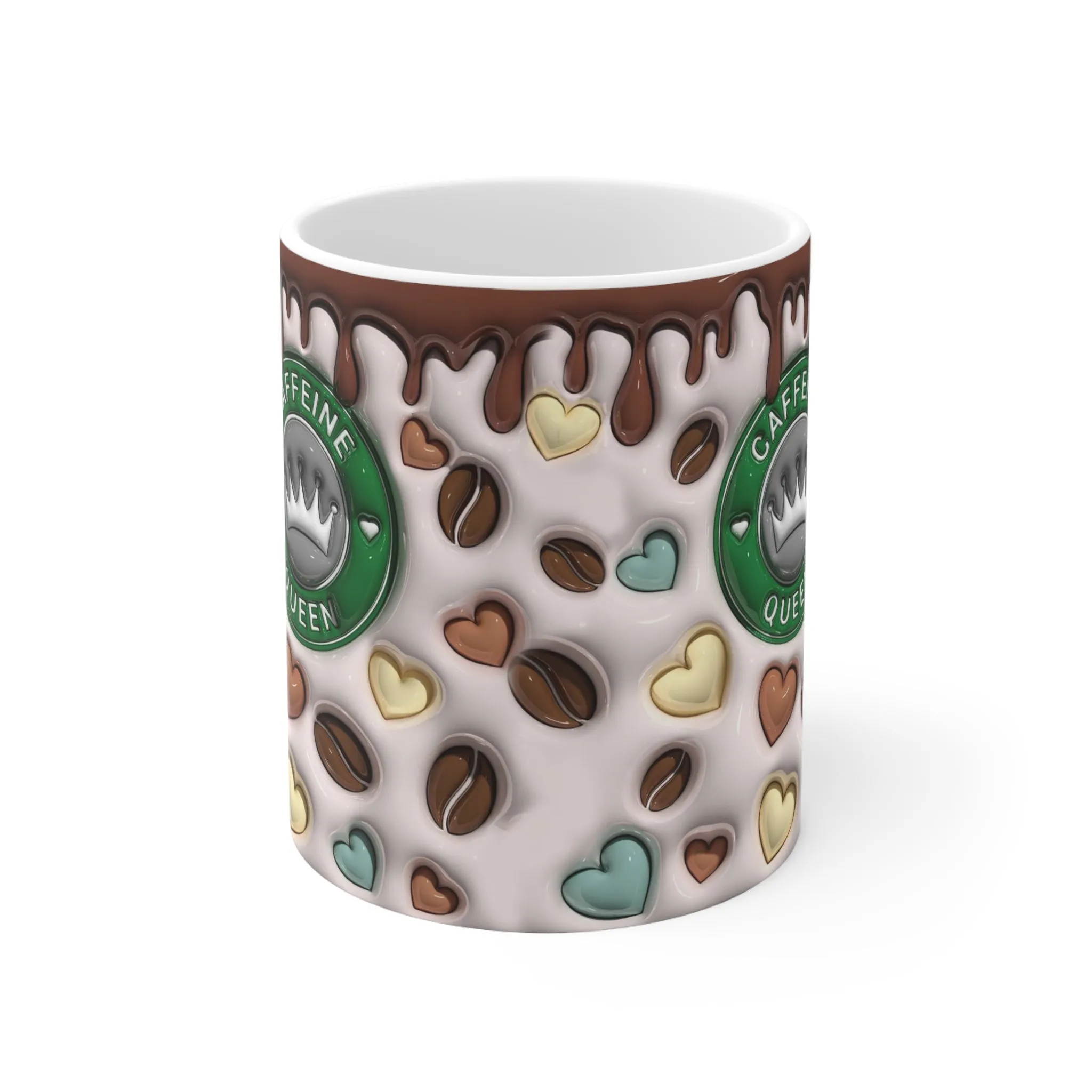 THE CAFFEINE QUEEN MUG 11. ONZ - The Perfect Mug for Coffee Lovers - MUGSCITY - Free Shipping