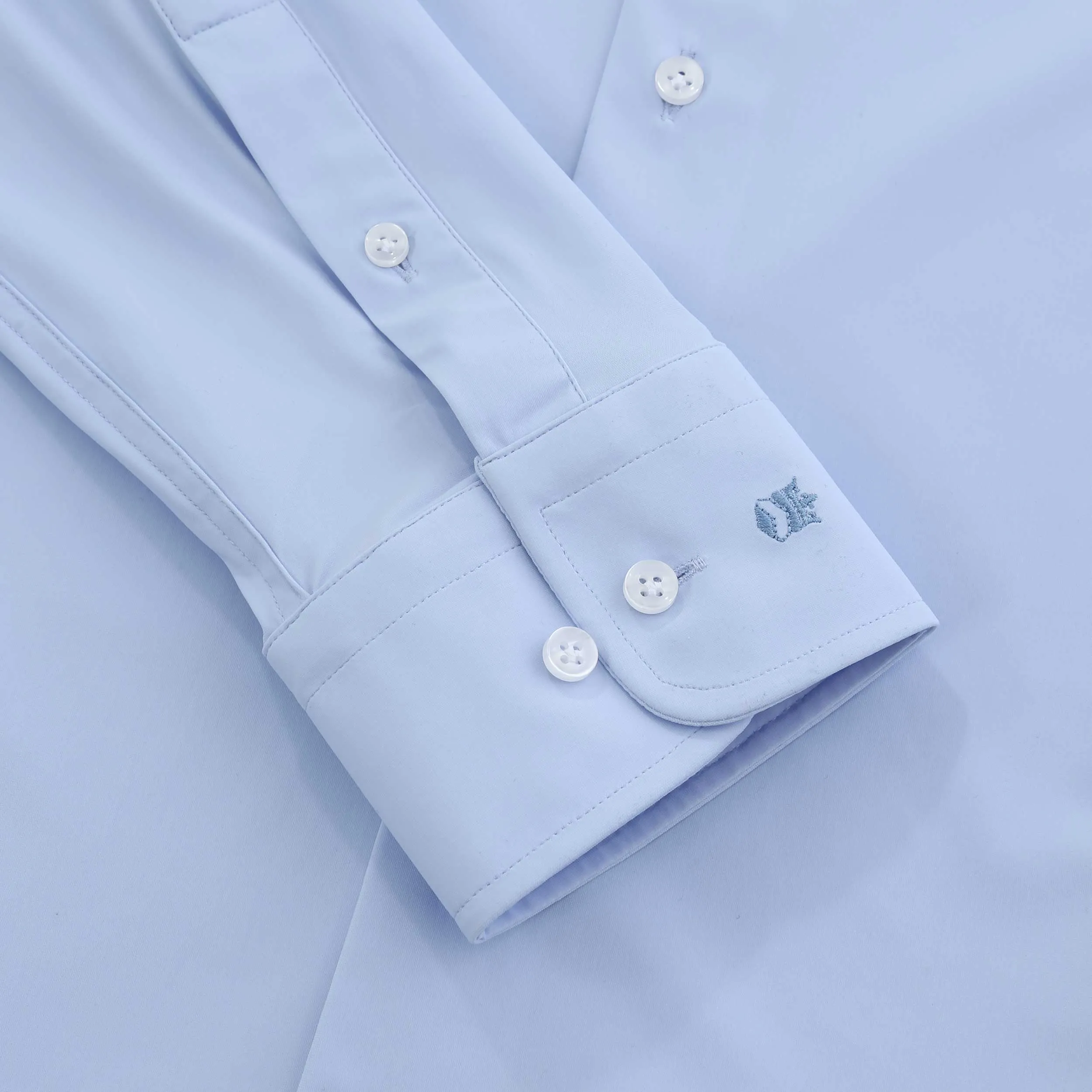 Thomas Maine Tech Luxe Stretch Shirt in Sky Blue