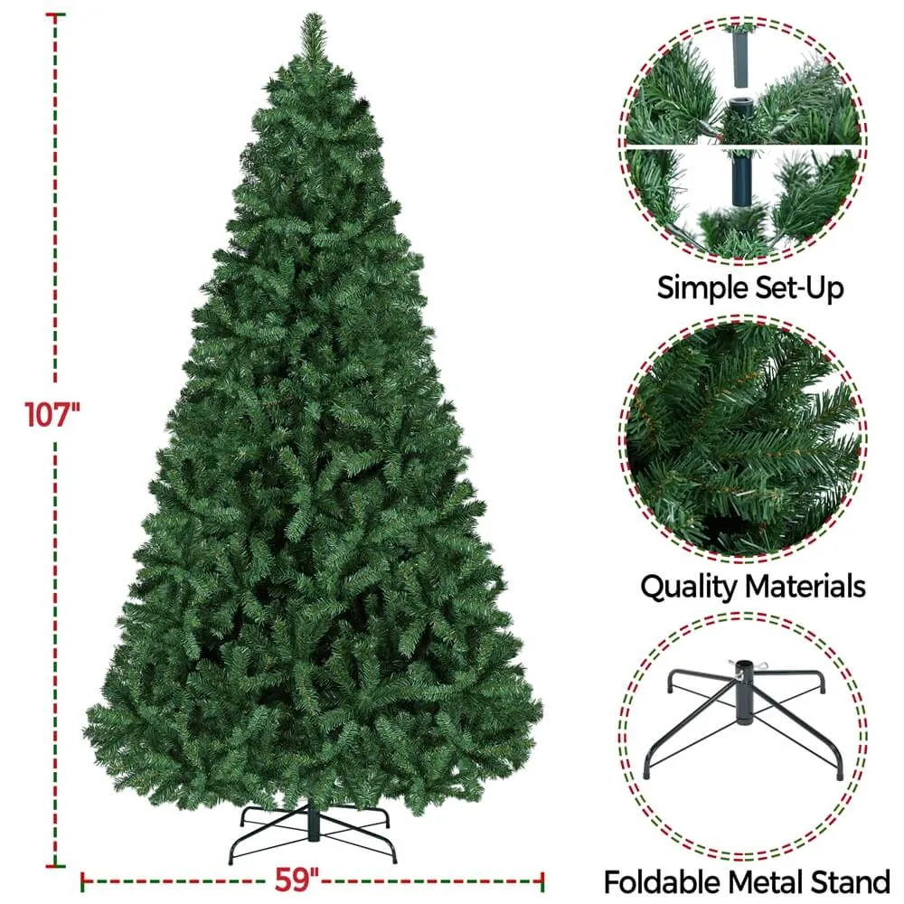 Yaheetech 4.5’/6’/7.5’/9’ Artificial Green Christmas Tree