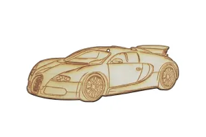 ZSPEC Laser-Engraved Wood Ornament, Style: Bugatti Veyron